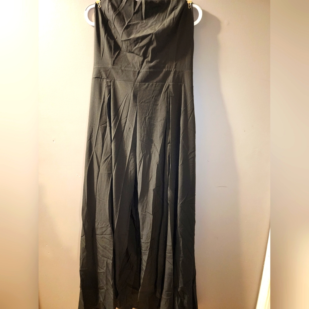 Black Jumpsuit With Dress Overlay